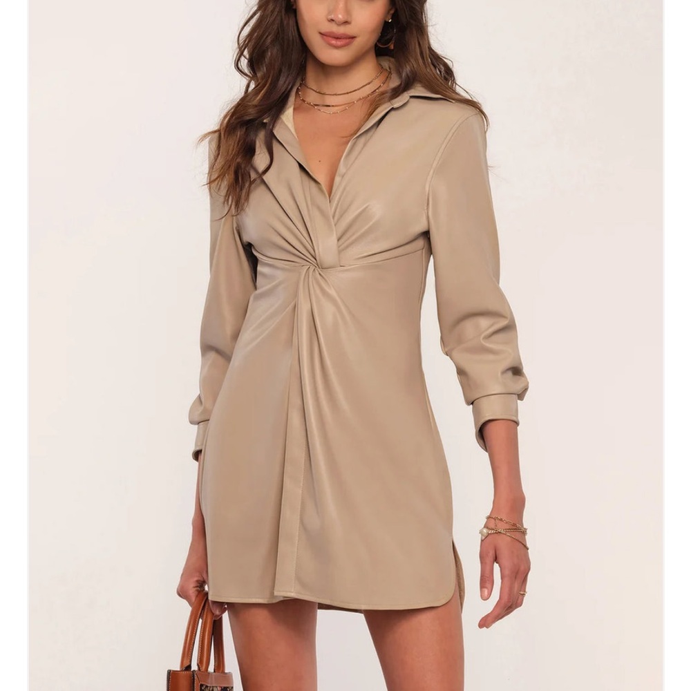 Heartloom Siwa vegan Leather Mini Dress